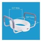 Carex Raised Toilet Seat with Arms, Elongated Design