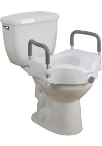 Elevated Toilet Seat with Handles by Drive DeVilbiss