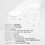 Uimoso 6" Raised Toilet Seat for Comfort