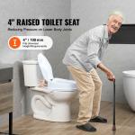 Uimoso 4" Raised Toilet Seat for Seniors