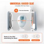 Uimoso Universal Raised Toilet Seat for Seniors
