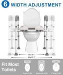 HOMLAND Adjustable Raised Toilet Seat with Handles