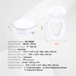 Uimoso 4" Raised Toilet Seat for Seniors