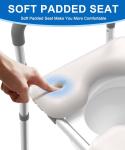 HOMLAND Adjustable Raised Toilet Seat with Handles