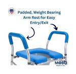 Heavy Duty Adjustable Toilet Seat with Safety Frame