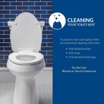 Round Padded Toilet Seat with Easy Clean Hinges