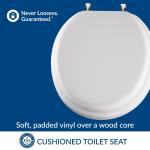 Mayfair Padded Toilet Seat with Chrome Hinges