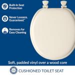 Mayfair Round Cushioned Toilet Seat in Biscuit