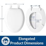 Mayfair Cushioned Toilet Seat with Secure Hinges