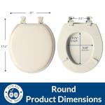 Mayfair Round Cushioned Toilet Seat in Biscuit