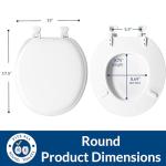 Mayfair Cushioned Toilet Seat with Secure Hinges