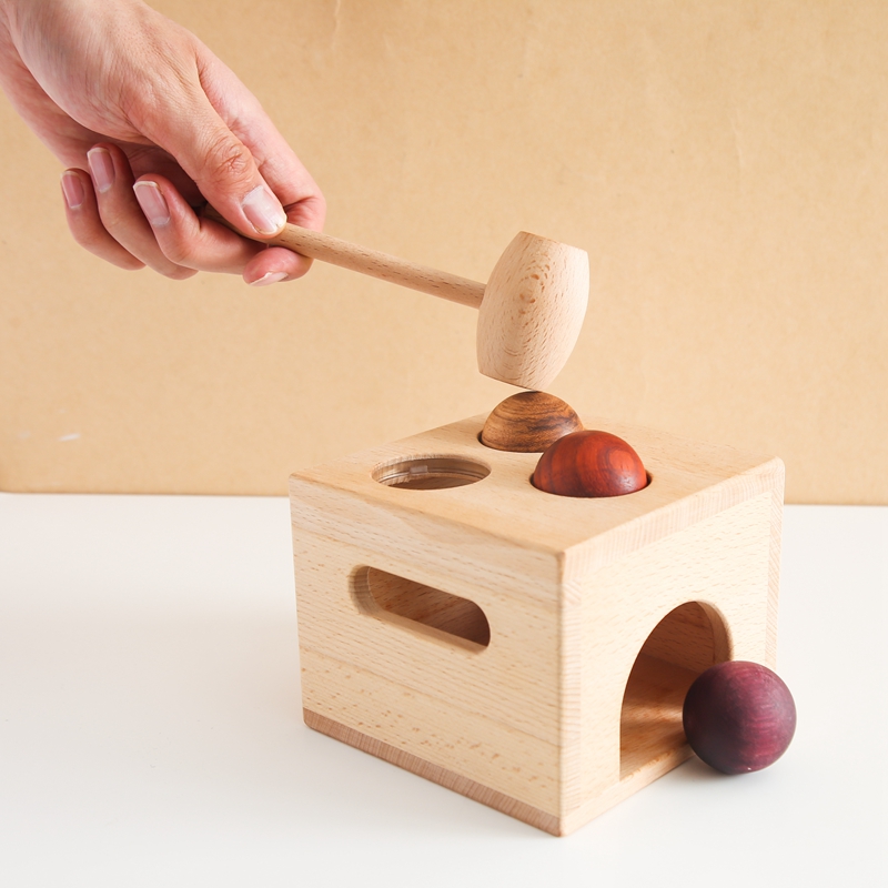 Montessori Wooden Shape Matching Puzzle Stacking Toy