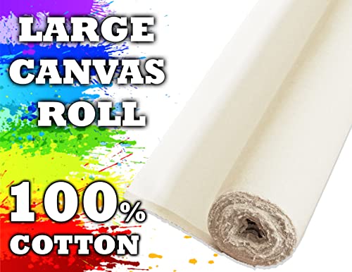 84" Wide White Cotton Canvas Roll - Artist Quality