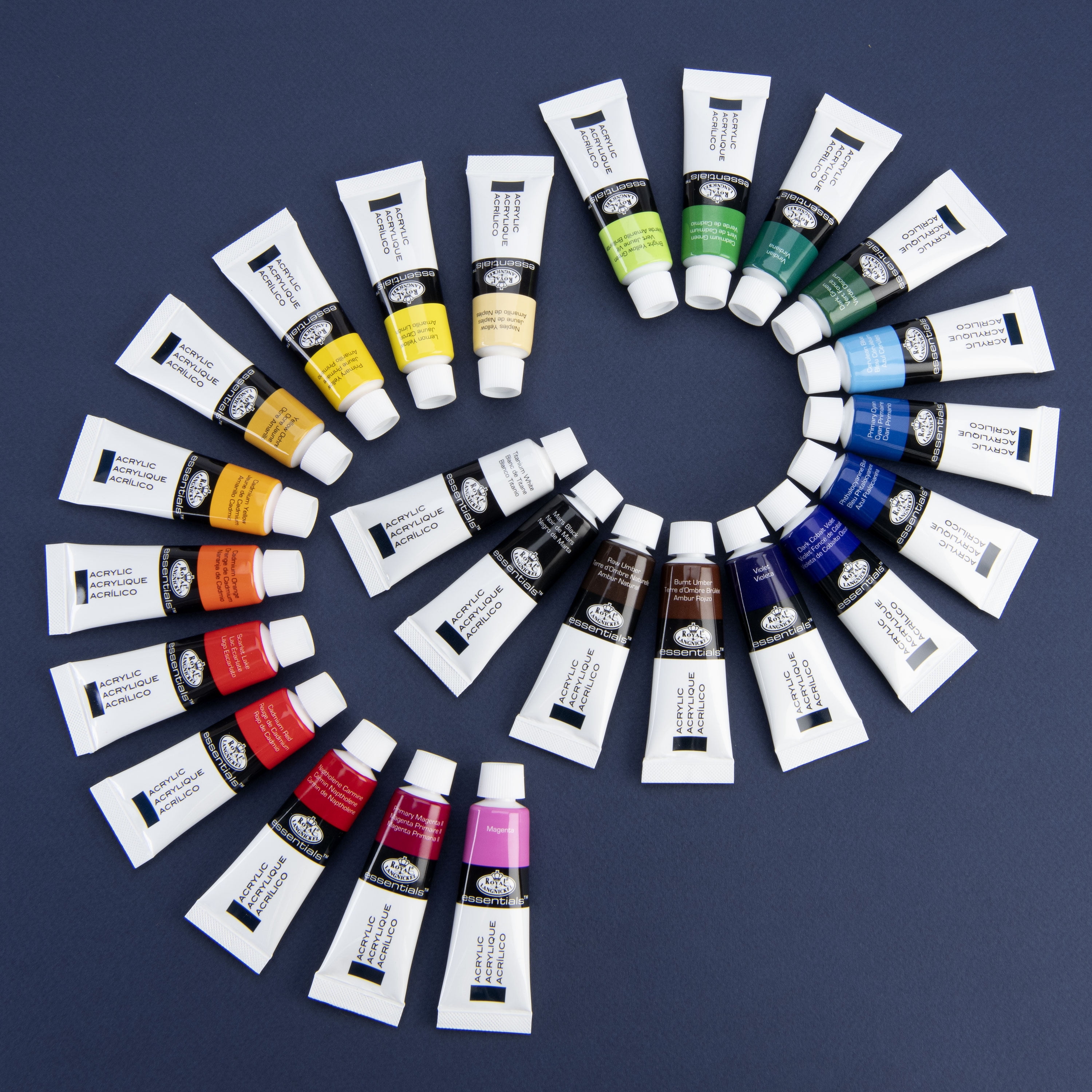 Royal & Langnickel 12 ml Acrylic Paint Set, 24 Colors