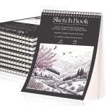 OSIMIG 10 Pack Spiral Bound Sketch Books 9"x12