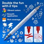 ARTISTRO 24 Metallic Acrylic Dual Tip Paint Markers