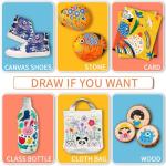 24-Color Dual Tip Acrylic Paint Marker Set