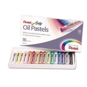 Pentel Arts 16-Color Oil Pastel Set