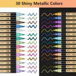 30-Color Metallic Dual Tip Marker Set