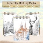 Crehatos Small Spiral Sketch Book - 2 Pack