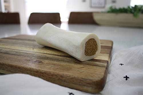 Large Peanut Butter-Stuffed Dog Shin Bone