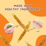 Chicken Wrapped Cod Sticks Dog Treats for Training