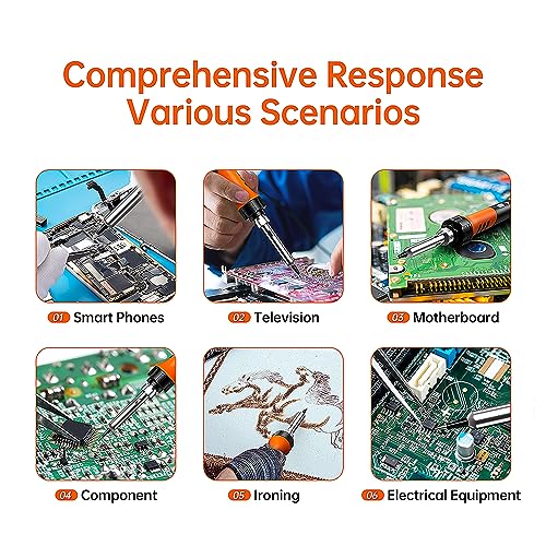 Premium 60W Soldering Iron Kit with Accessories