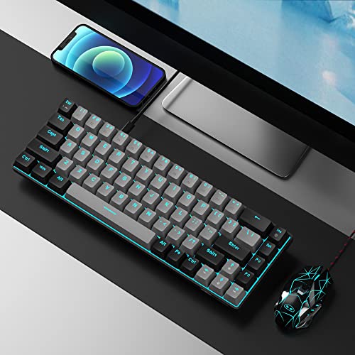 MageGee 60% Mini Mechanical Gaming Keyboard - Grey/Black