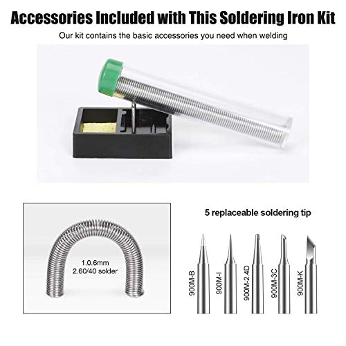 80W Ceramic Heater Soldering Iron Kit