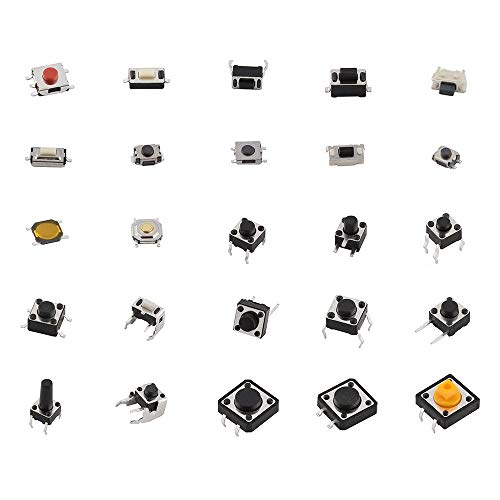 Yetaida 125pcs Tactile Push Button Switch Kit