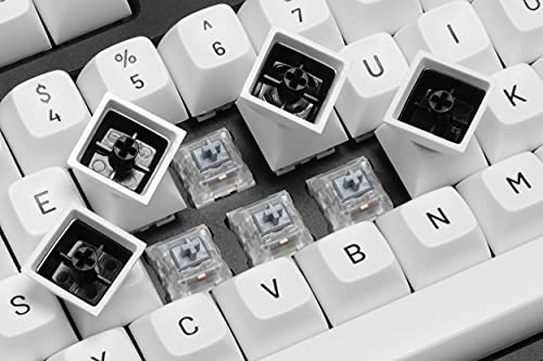 MT3 Black-on-White Bow Keycap Set for Mechanical Keyboards