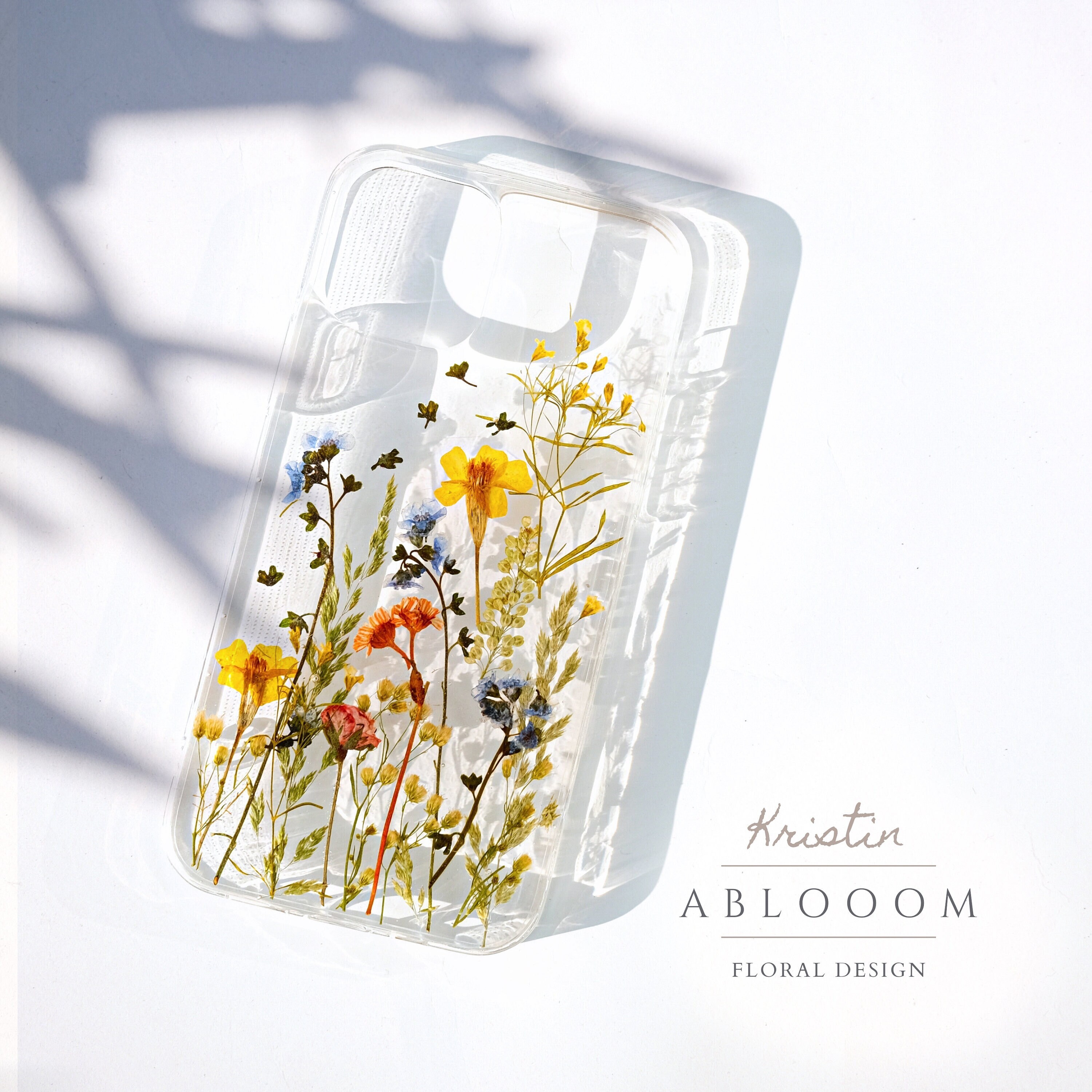Pressed Flower Case for iPhone, Samsung, Google Pixel