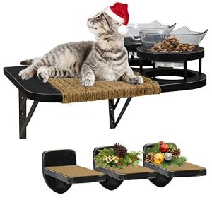 Cat Wall Shelves with Steps and Food Shelf