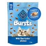 Blue Buffalo Bursts Crunchy & Creamy Cat Treats, Great for Training, Paw-Lickin' Chicken, 5-oz Bag