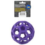 JW Pet Hol-ee Roller Dog Toy Puzzle Ball, Natural Rubber, Medium (4.5 Inch Diameter), Colors May Vary