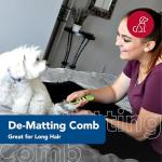 Coastal Pet Safari Dog De-Matting Comb - Serrated Stainless Steel Grooming Tool for Dogs with Medium to Long Hair - Keeps Coats Smooth & Soft - One Size