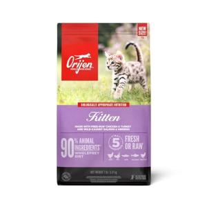 ORIJEN Grain Free High Protein Premium Dry Cat Food Kitten Recipe 7lb Bag