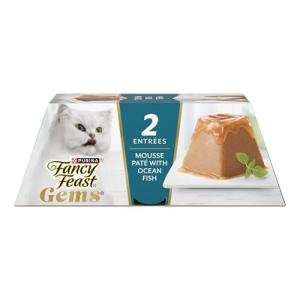 Purina Fancy Feast Gems Pate Mousse with Gravy Wet Cat Food with Ocean Fish - 4 oz. (Pack of 8)
