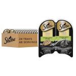 Sheba Perfect Portions Wet Cat Food Cuts in Gravy, Cat Food Wet Recipe, Turkey Entree, 2.6 oz. Twin-Pack Trays (24 Count, 48 Servings)