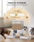 oneisall Automatic Cat Feeder for 2 Cats, 20 Cups/5L Automatic Cat Food Dispenser for Small Pets Indoor, Timed Cat Feeder for Dry Food(White)