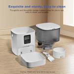 Automatic Cat Feeder, 4L Cat Food Dispenser with 10s Voice Recorder, Pet Feeder up to 8 Meals per Day, Timed Dog Feeder with Dry Food Sealed Ring (White, 4L-Basic)