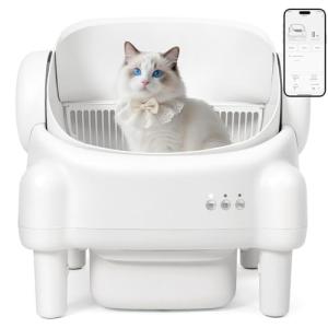 Self Cleaning Litter Box Open Top Automatic Litter Box With App