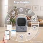 Upfas Automatic Cat Litter Box Self Cleaning App Control Weight
