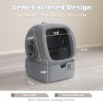 Upfas Automatic Cat Litter Box Self Cleaning App Control Weight