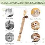 Wousedo 6 Pack Silvervine Sticks Cat Toy Natural Chew Stick For