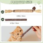 Wousedo 6 Pack Silvervine Sticks Cat Toy Natural Chew Stick For