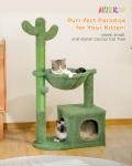 Cactus Cat Tree with Hammock and Scratching Post