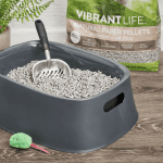 Vibrant Life Natural Paper Pellets, Unscented Cat Litter, 25LB