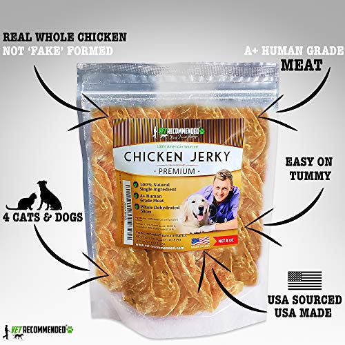 All-Natural Chicken Jerky Dog Treats - 8oz Bag