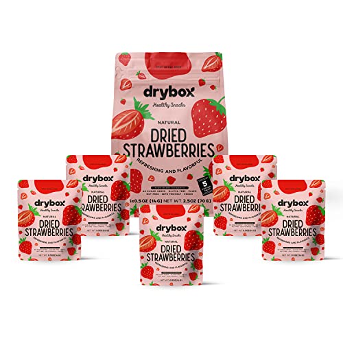 Drybox No Sugar Added Dried Strawberries Snack Packs
